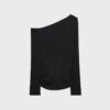 Asymmetric T-Shirt with Gathered Detail Asymmetric T-Shirt with Gathered Detail