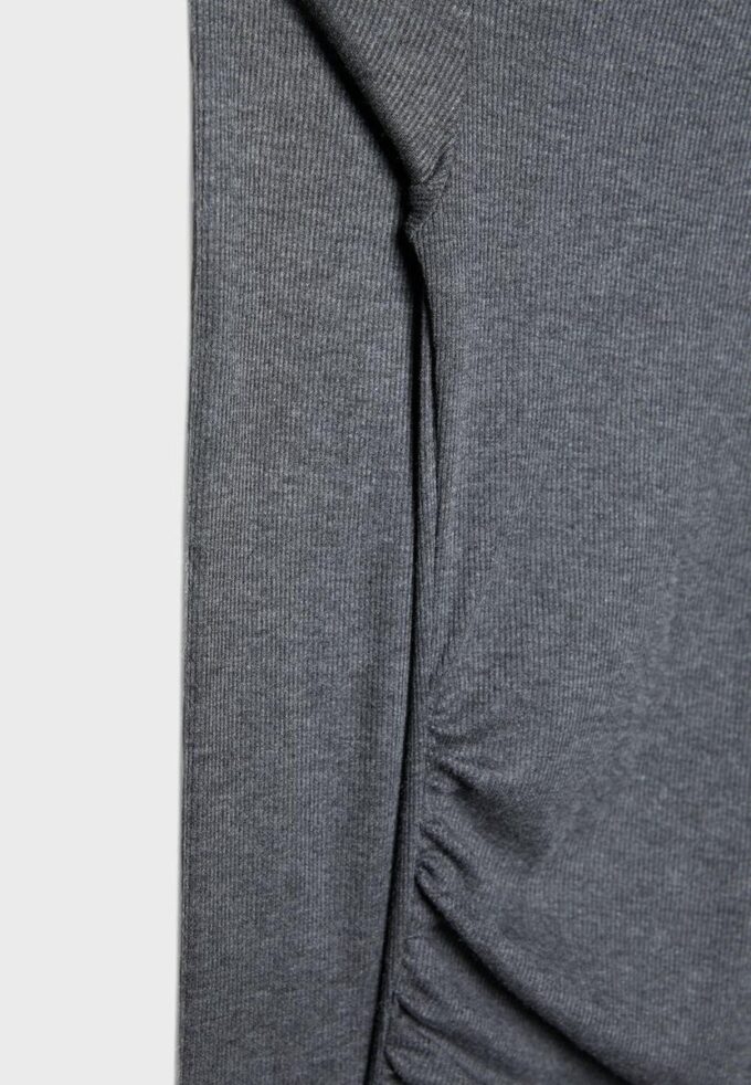 Asymmetric T-Shirt with Gathered Detail Asymmetric T-Shirt with Gathered Detail