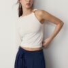 Asymmetric T-Shirt with Metal Buckle Asymmetric T-Shirt with Metal Buckle