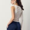 Asymmetric T-Shirt with Metal Buckle Asymmetric T-Shirt with Metal Buckle