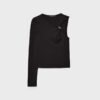 Asymmetric T-Shirt with Metal Buckle Asymmetric T-Shirt with Metal Buckle