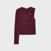 Asymmetric T-Shirt with Metal Buckle Asymmetric T-Shirt with Metal Buckle