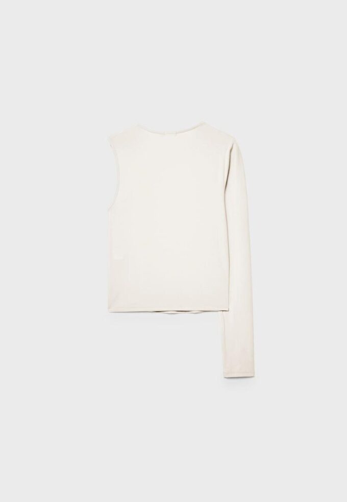 Asymmetric T-Shirt with Metal Buckle Asymmetric T-Shirt with Metal Buckle