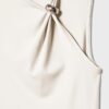 Asymmetric T-Shirt with Metal Buckle Asymmetric T-Shirt with Metal Buckle