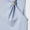 Asymmetric T-Shirt with Metal Buckle Asymmetric T-Shirt with Metal Buckle