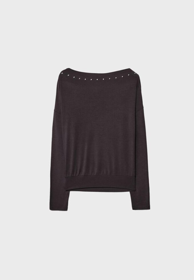 Asymmetric T-Shirt with Studs