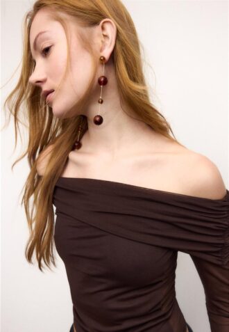 Asymmetric Tulle T-Shirt
