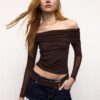 Asymmetric Tulle T-Shirt Asymmetric Tulle T-Shirt
