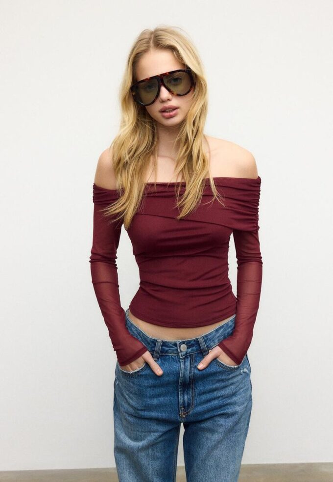 Asymmetric Tulle T-Shirt Asymmetric Tulle T-Shirt