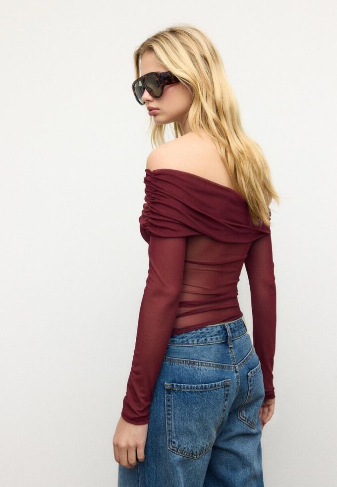 Asymmetric Tulle T-Shirt Asymmetric Tulle T-Shirt