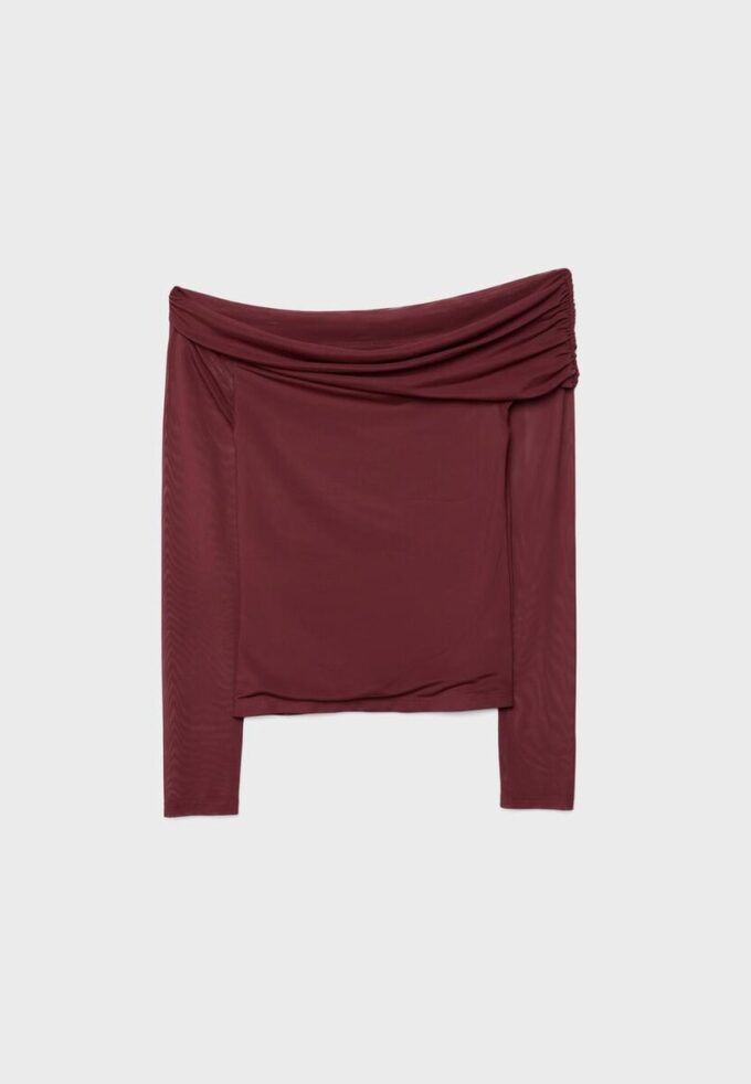 Asymmetric Tulle T-Shirt Asymmetric Tulle T-Shirt