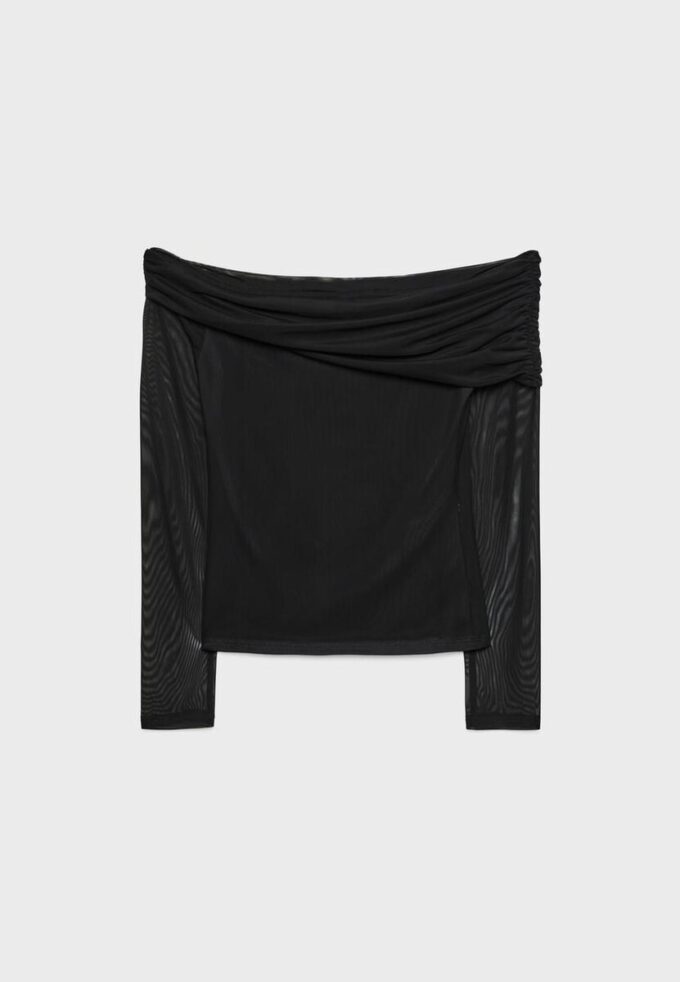 Asymmetric Tulle T-Shirt Asymmetric Tulle T-Shirt