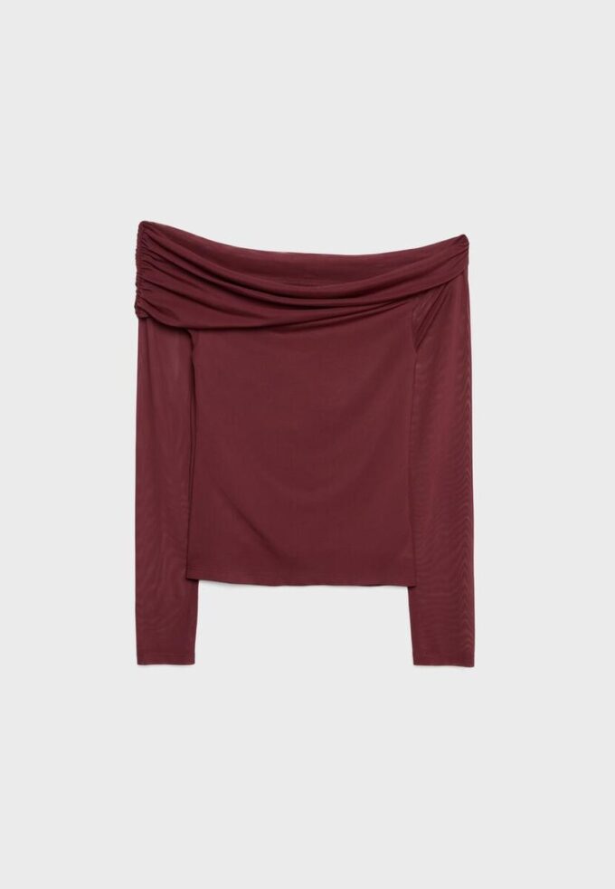 Asymmetric Tulle T-Shirt Asymmetric Tulle T-Shirt