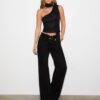 Asymmetric Tulle Top with Scarf Asymmetric Tulle Top with Scarf