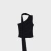 Asymmetric Tulle Top with Scarf Asymmetric Tulle Top with Scarf