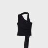 Asymmetric Tulle Top with Scarf Asymmetric Tulle Top with Scarf