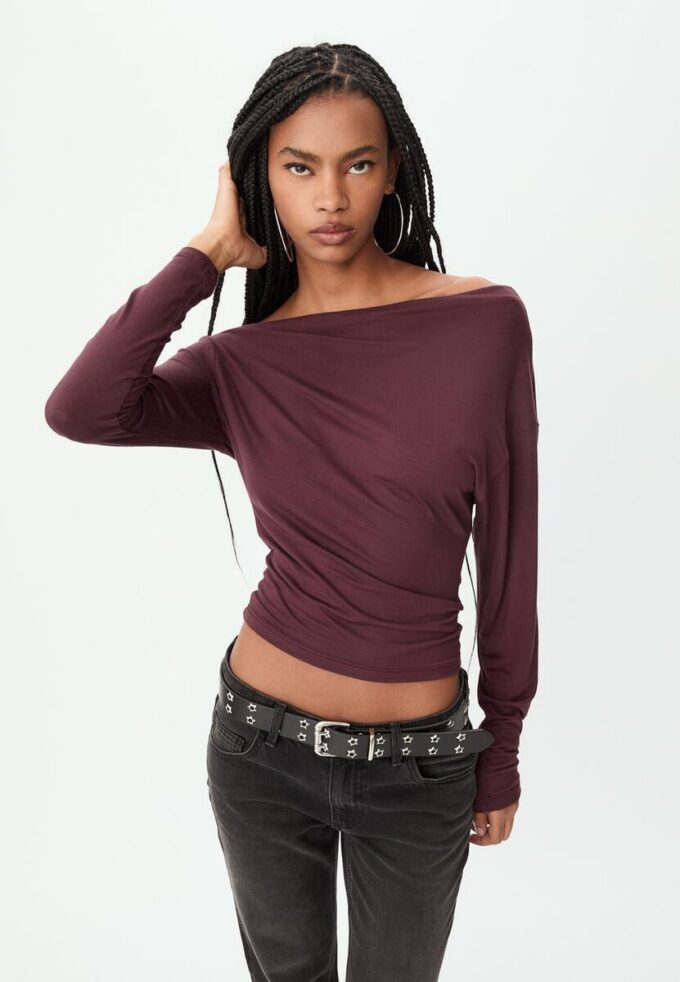 Asymmetrical Neckline Top