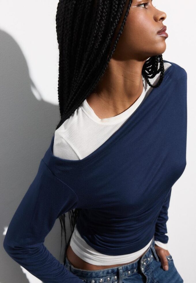 Asymmetrical Neckline Top