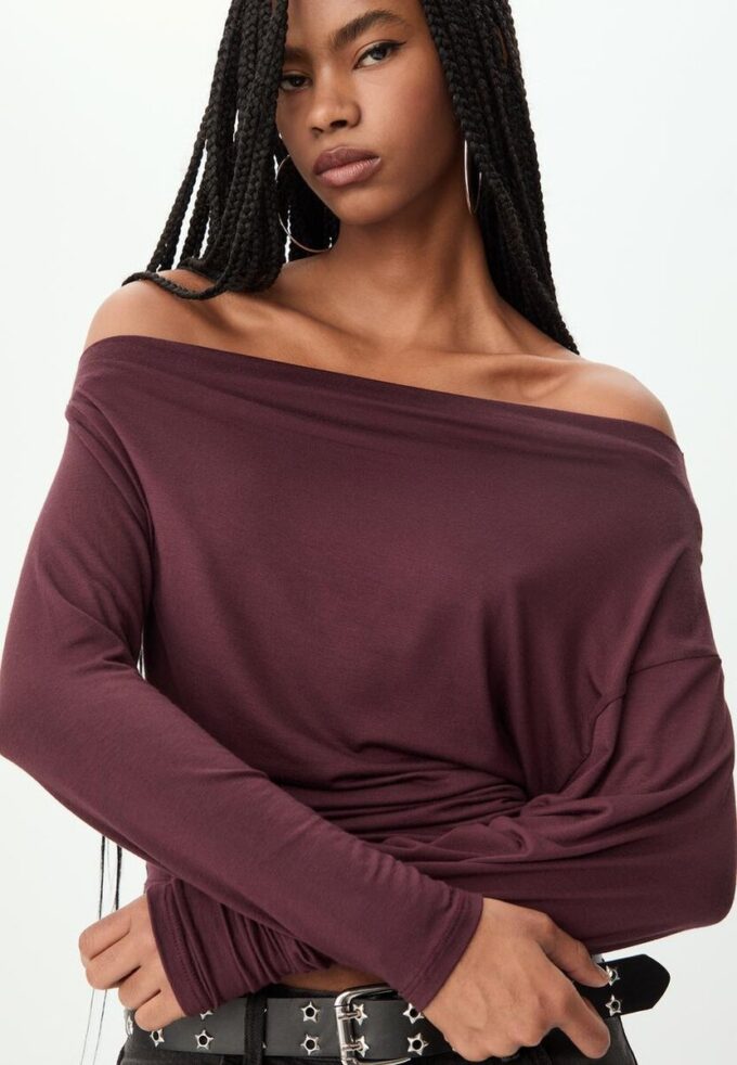 Asymmetrical Neckline Top