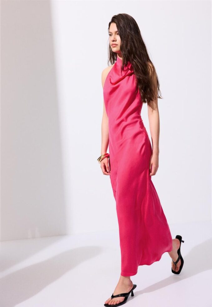 Backless Halter Midi Dress Backless Halter Midi Dress