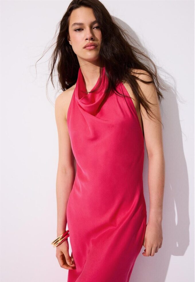Backless Halter Midi Dress Backless Halter Midi Dress