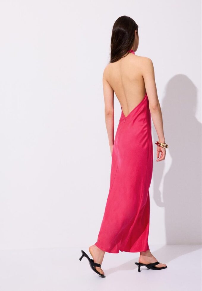 Backless Halter Midi Dress Backless Halter Midi Dress