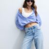 Balloon Shirt in Two Materials