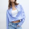 Balloon Shirt in Two Materials