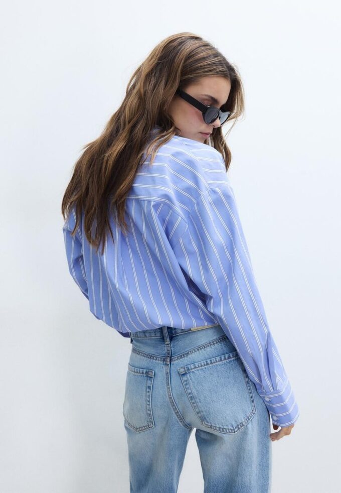 Balloon Shirt in Two Materials