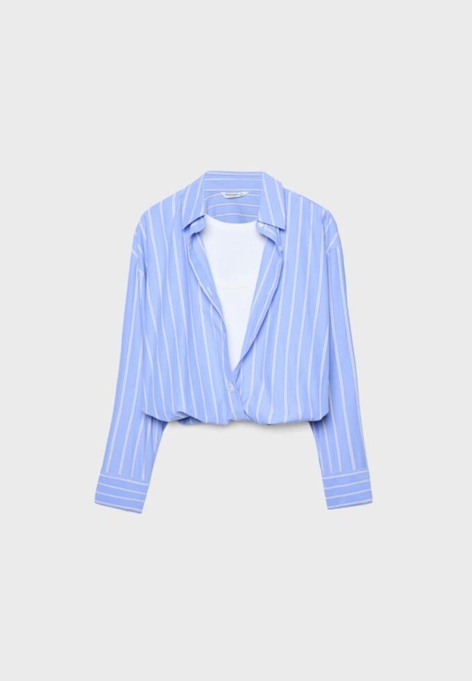 Balloon Shirt in Two Materials
