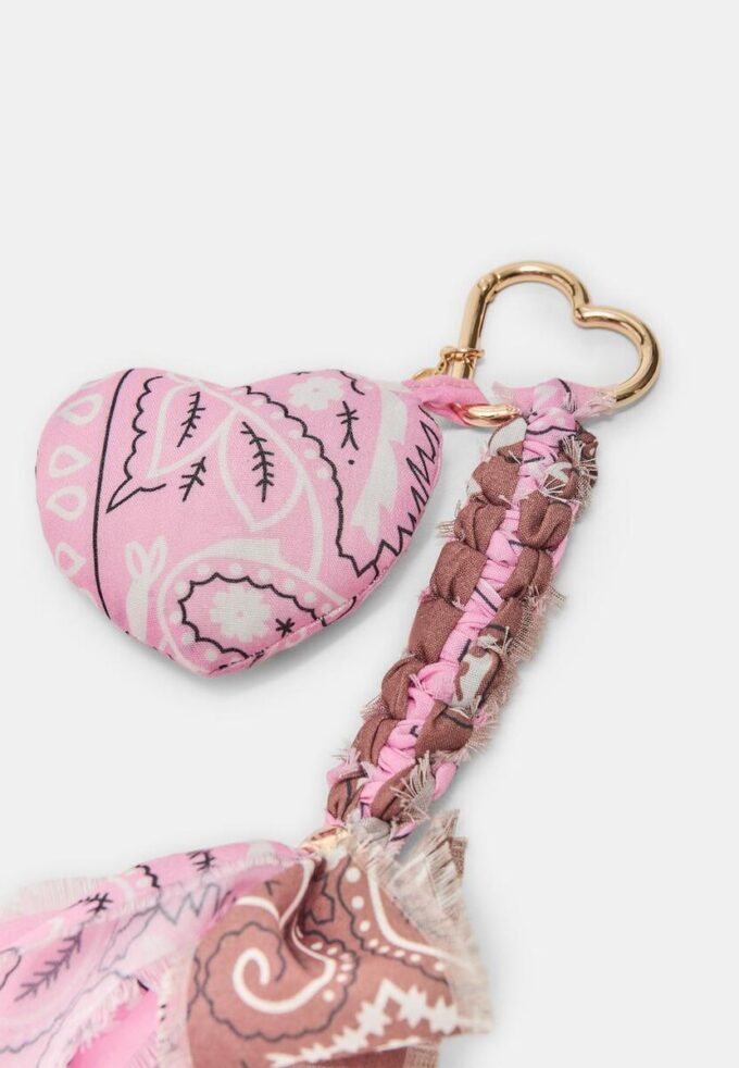 Bandana Heart Pendant Key Ring Bandana Heart Pendant Key Ring