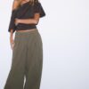 Barrel Poplin Trousers with Stoppers Barrel Poplin Trousers with Stoppers
