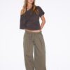 Barrel Poplin Trousers with Stoppers Barrel Poplin Trousers with Stoppers