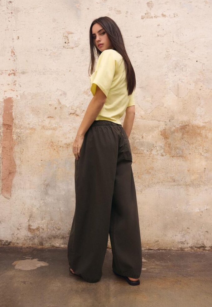 Barrel Poplin Trousers with Stoppers Barrel Poplin Trousers with Stoppers