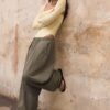 Barrel Poplin Trousers with Stoppers Barrel Poplin Trousers with Stoppers