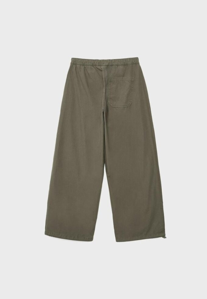 Barrel Poplin Trousers with Stoppers Barrel Poplin Trousers with Stoppers