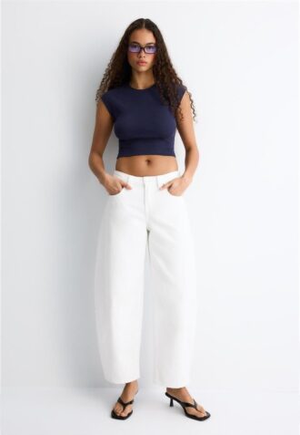 Basic Fitted Crop T-Shirt