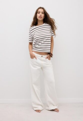 Basic Heavy Weight Striped Regular Fit T-Shirt