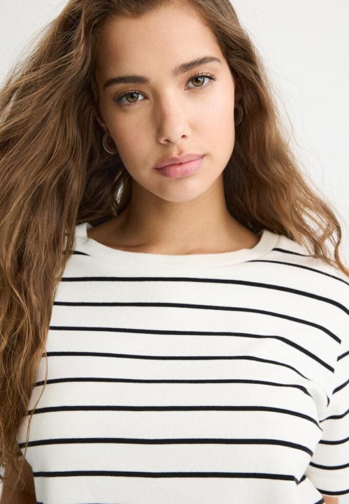 Basic Heavy Weight Striped Regular Fit T-Shirt