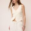 Basic Linen Blend Waistcoat