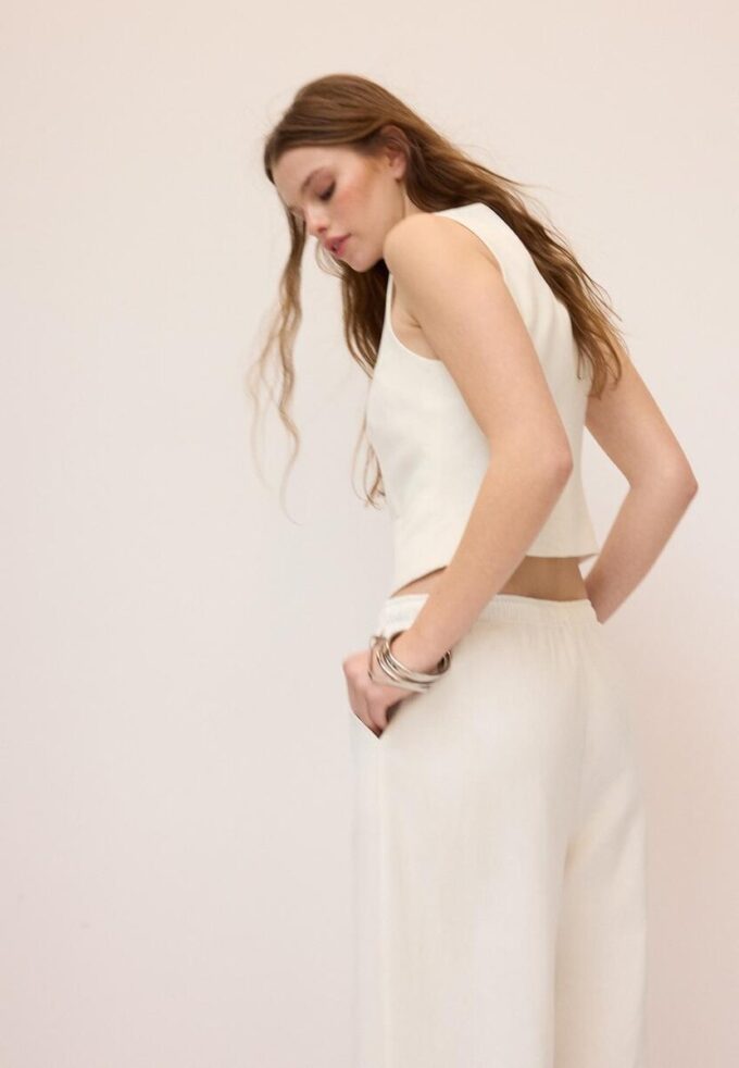 Basic Linen Blend Waistcoat