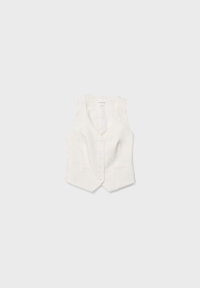 Basic Linen Blend Waistcoat