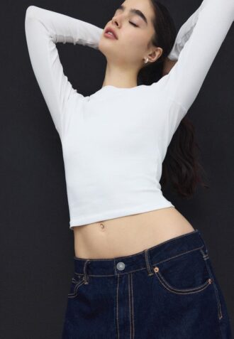 Basic Long Sleeve Cotton T-Shirt