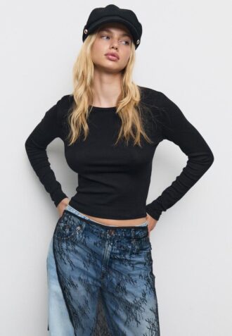 Basic Long Sleeve Cotton T-Shirt