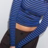 Basic Long Sleeve Striped Cotton T-Shirt