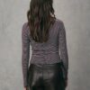 Basic Long Sleeve Striped Cotton T-Shirt