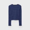 Basic Long Sleeve Striped Cotton T-Shirt