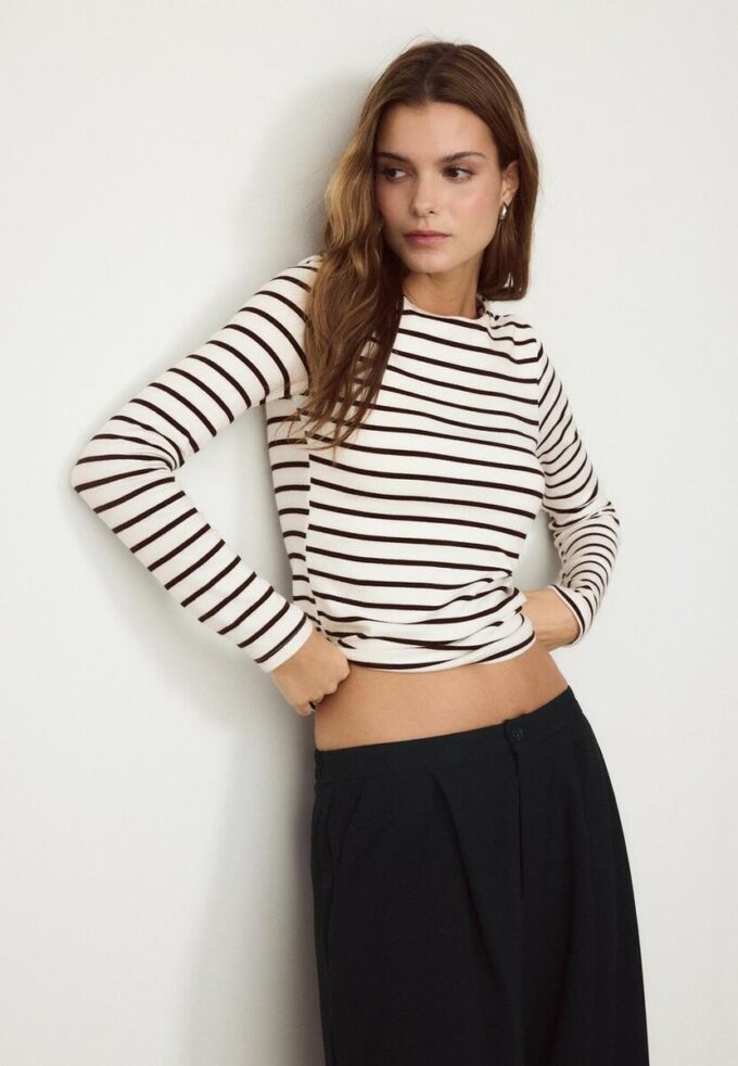 Basic Long Sleeve Striped T-Shirt Basic Long Sleeve Striped T-Shirt