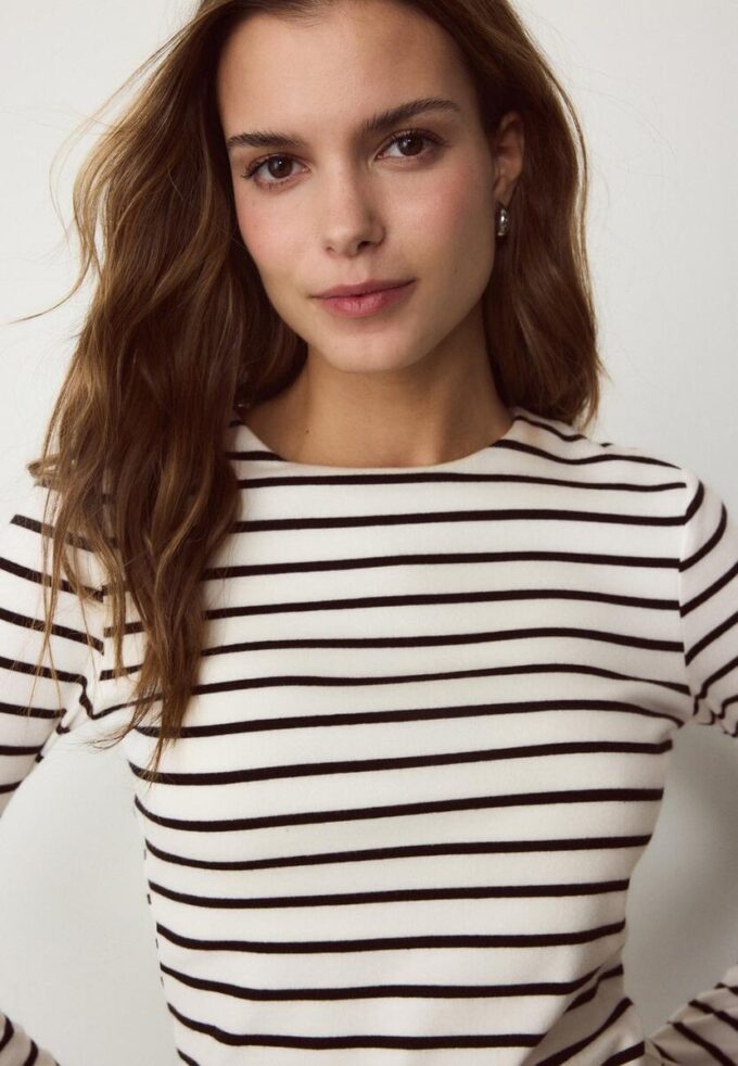 Basic Long Sleeve Striped T-Shirt Basic Long Sleeve Striped T-Shirt