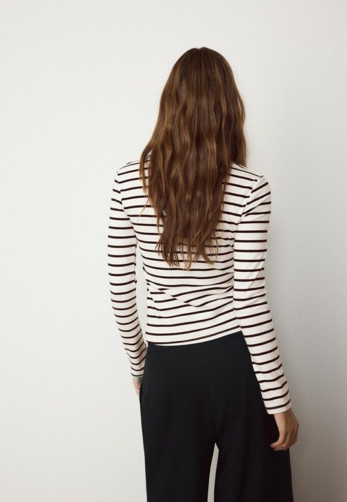 Basic Long Sleeve Striped T-Shirt Basic Long Sleeve Striped T-Shirt